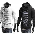 Hoodie Pull Sweat a col montant Homme Fashion Noir
